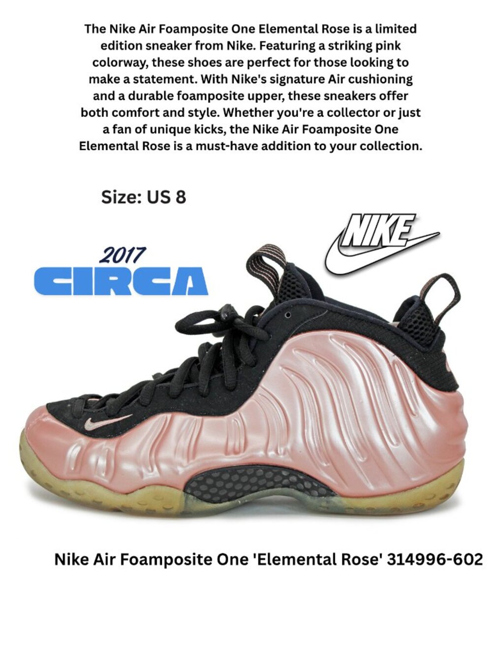 Nike Air Foamposite One 'Elemental Rose' 314996-602